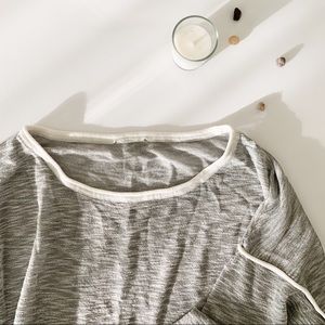 Gray Crêpe Long Sleeve